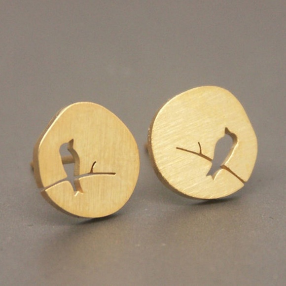 🐦Dainty & Delicate Bird on a Branch Earrings - Picture 3 of 8